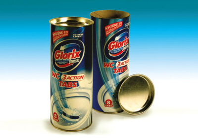 Boîtes cylindriques pour lessives